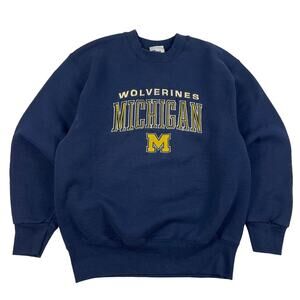 Vintage Michigan University Wolverines ProPlayer 90s Embroidered Crewneck Medium